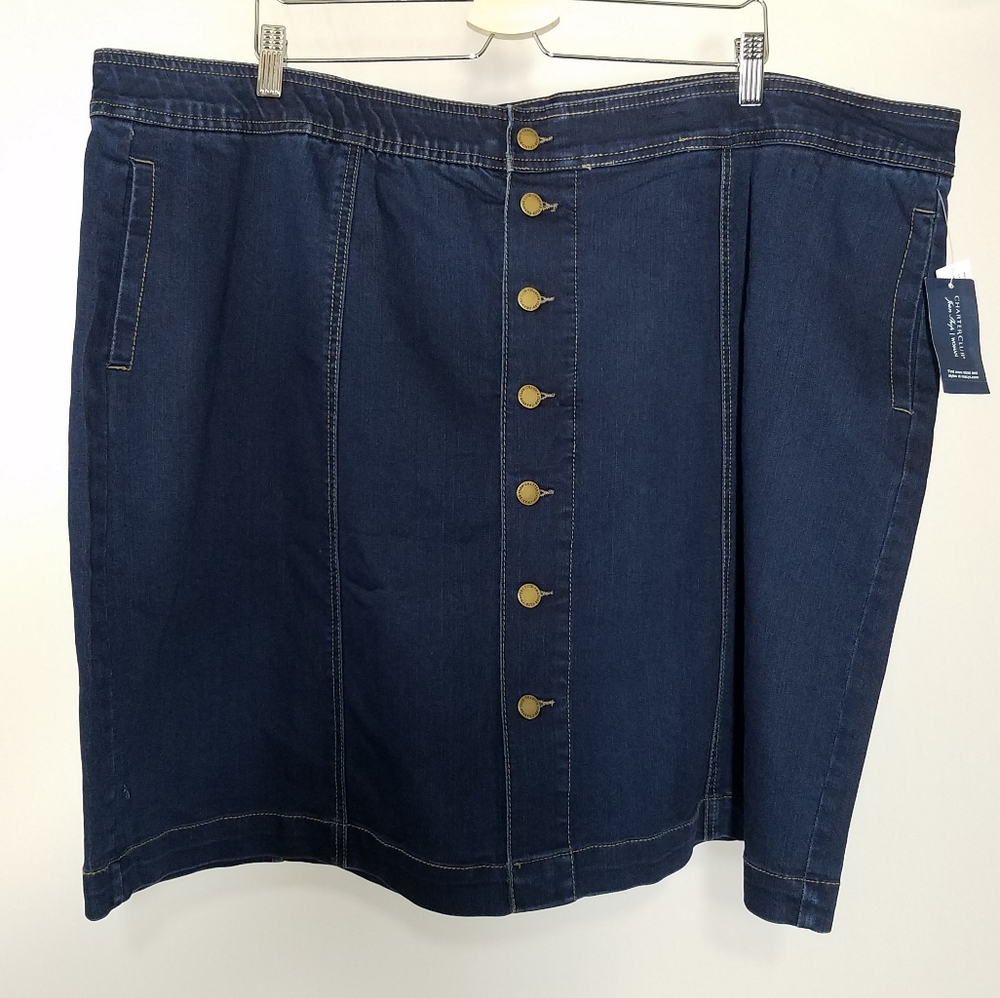 Charter Club Dark Blue Denim Skirt